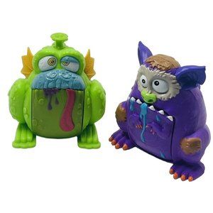 Crate Creatures 2 Surprise Barf Buddies Gulp Figure Puke Pals Green Purple Toys